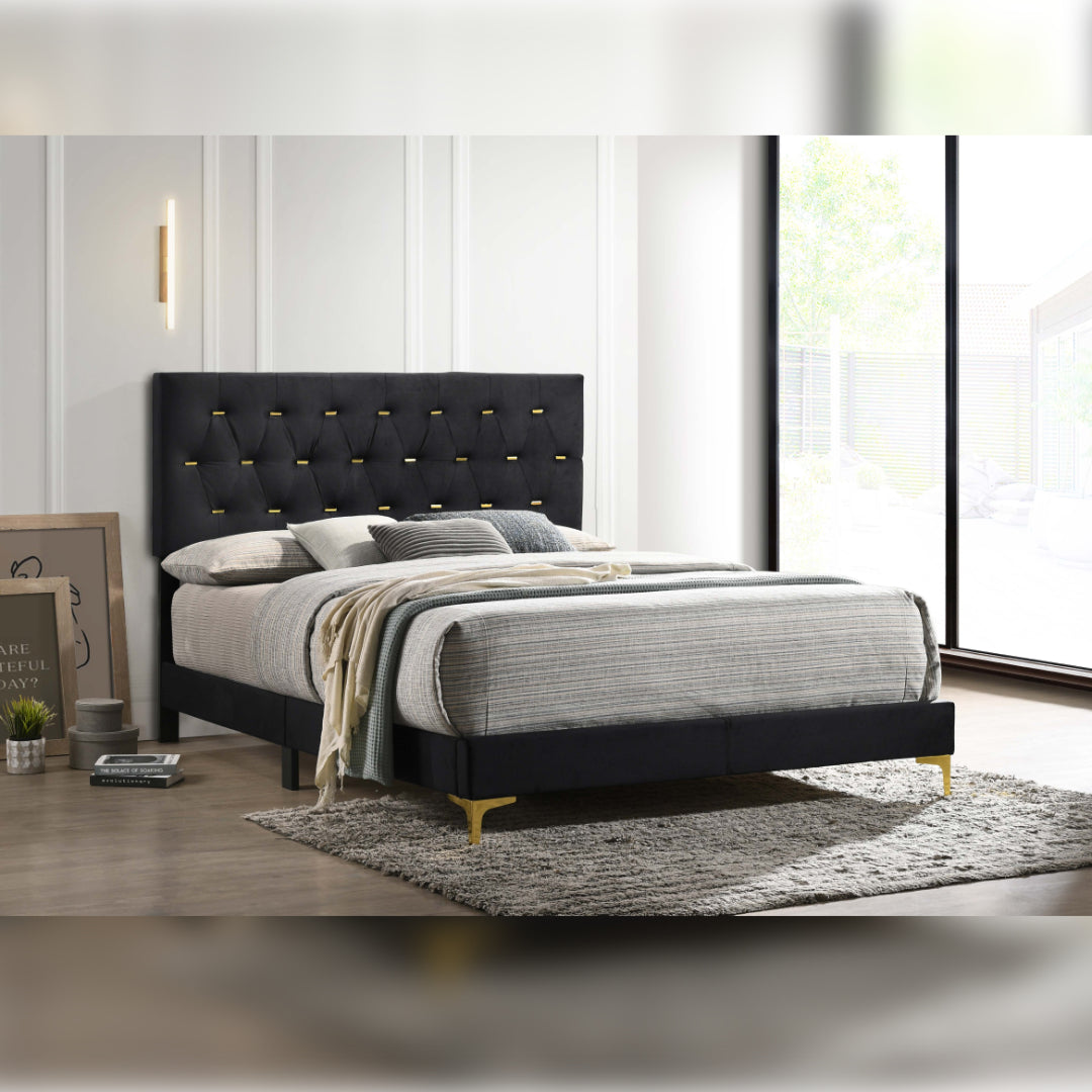Kendall Upholstered Panel Bed+Mattress