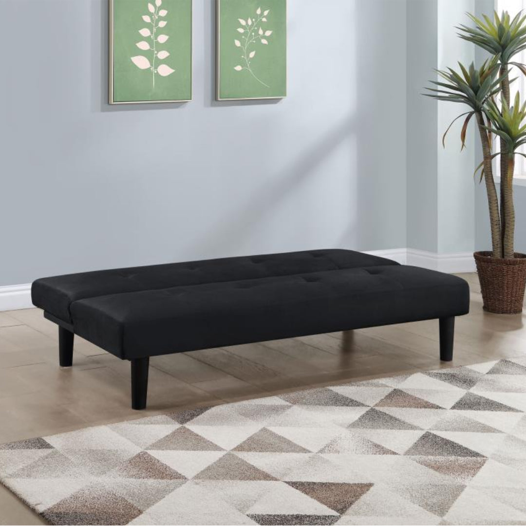 Stanford Upholstered Tufted Convertible Sofa Bed Black