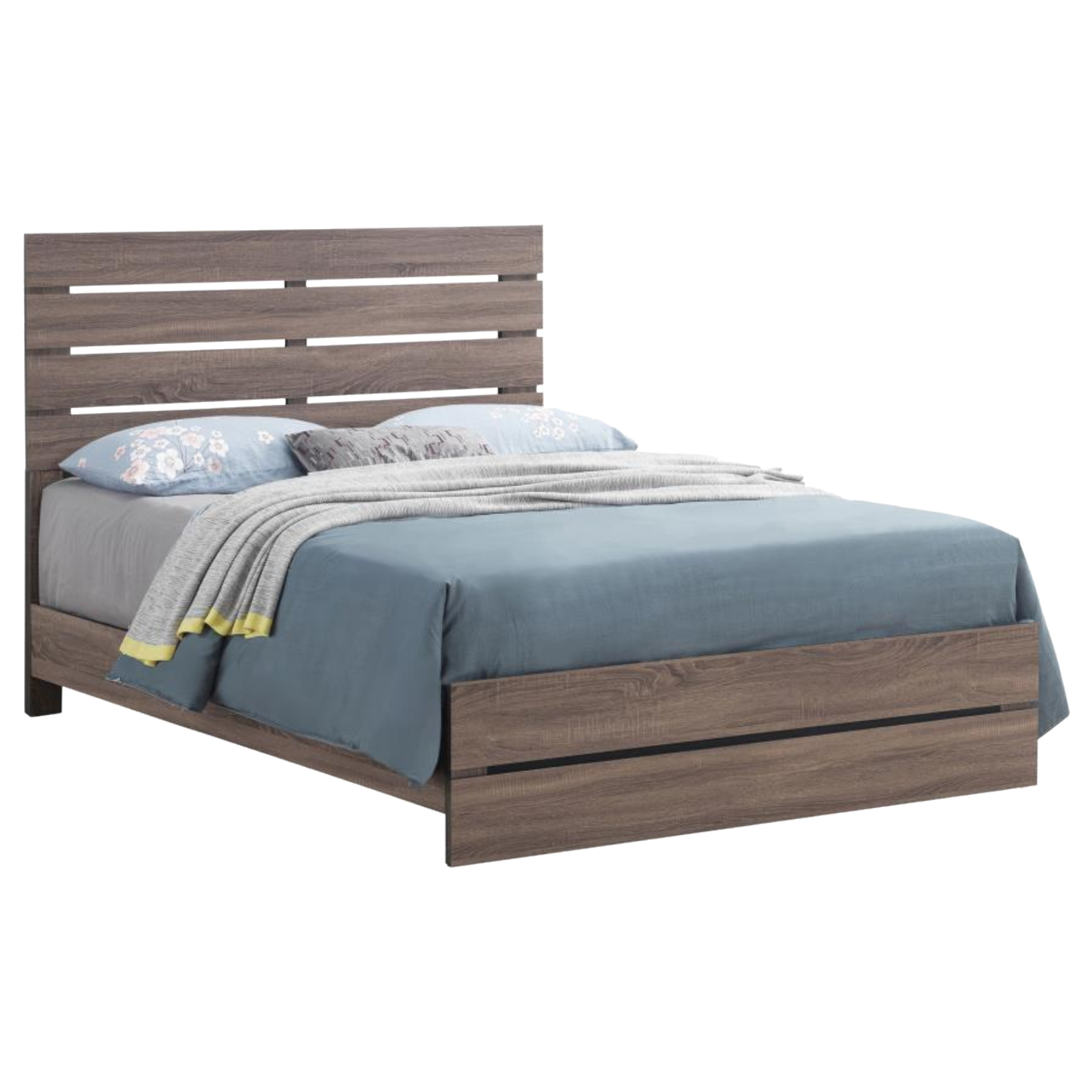 Brantford Wood Panel Bed Barrel and Mattress Set