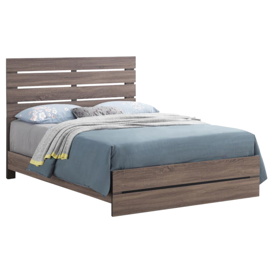 Brantford Wood Panel Bed Barrel and Mattress Set
